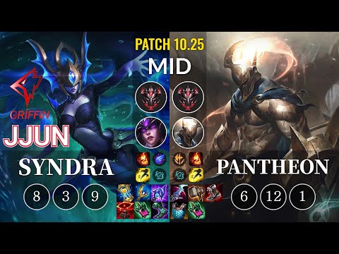 GRF jjun Syndra vs Pantheon Mid - KR Patch 10.25