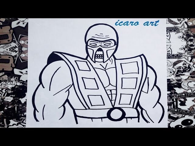 Video Como Dibujar A Scorpion How To Draw Scorpion Mortal Kombat