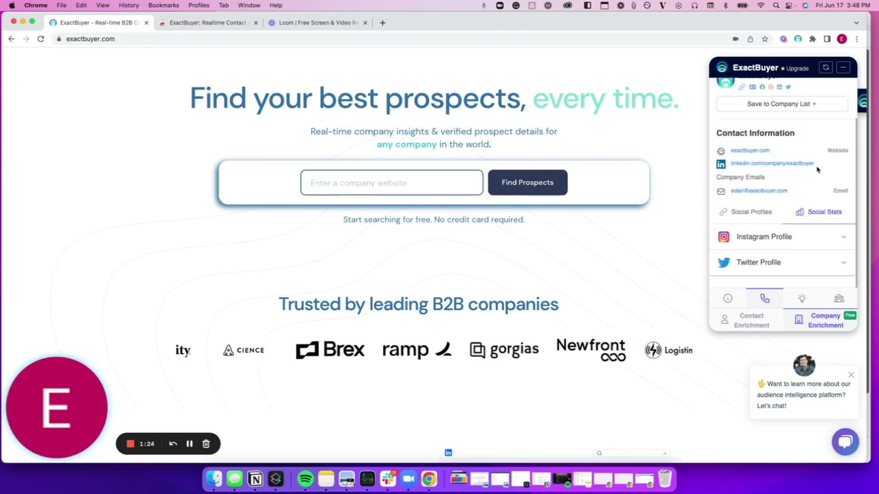 ExactBuyer tutorial