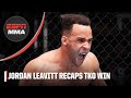 ‘I never rocked someone before’ - Jordan Leavitt breaks down his TKO win at #UFCVegas70 | ESPN MMA