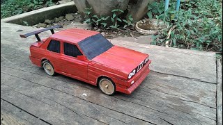 how to make bmw E30 from cardboard