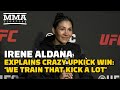 Irene Aldana On Crazy Upkick Win: 'We Train That Kick A Lot' | UFC 279 | MMA Fighting