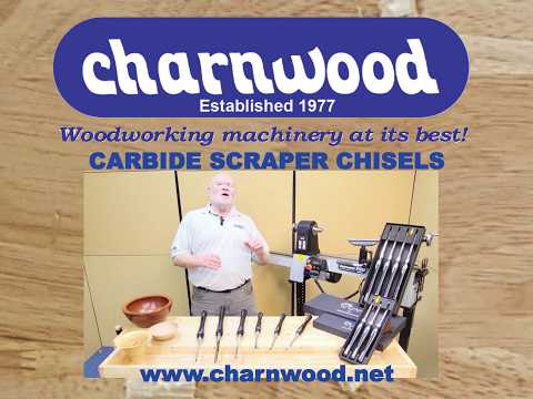 Charnwood Machinery's Tungsten Carbide Tipped Woodturning Scraper Chisels