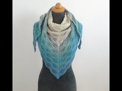 Scarf No. 38 *Beautiful crocheted triangular scarf*