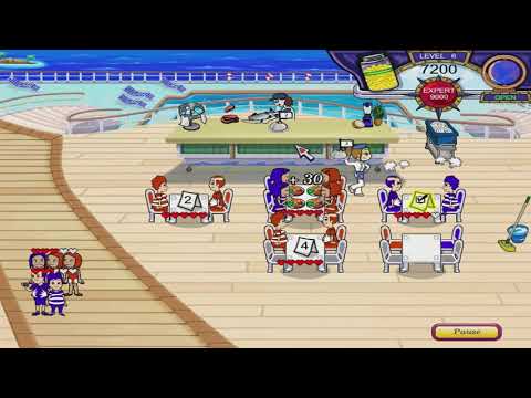 Diner Dash 3: Flo on the Go Walkthrough - Level #6 - Cruise Ship - Mop