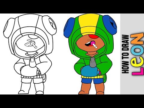 How To Draw Leon 😀 Best Legendary Brawler 😀 Brawl Stars Animations 😀 Tips And Tricks 😀 Tutorial