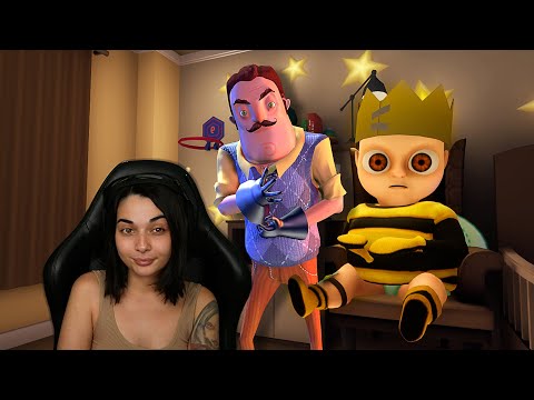 THE NEIGHBOR COMES TO BABY-SIT BILLY! - (Baby in yellow)