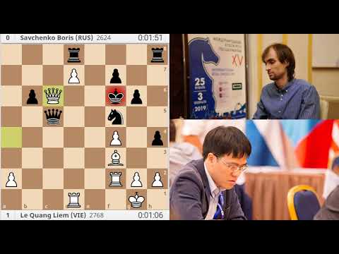 Le Quang Liem vs Savchenko Boris (Woorld blitz championship 2019, round 21)
