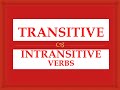 VERBS TRANSITIVE AND INTRANSITIVE VERBS SIMILARITY DIFFERENCES