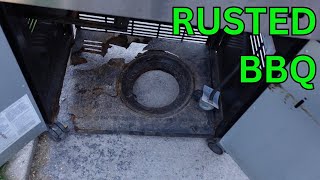 Rusted BBQ Bottom Panel Repair
