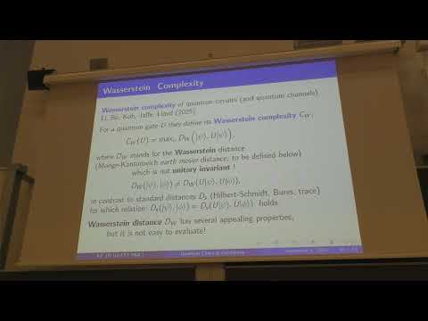 Quantum chaos and complexity - Lecture 2 - Karol Życzkowski