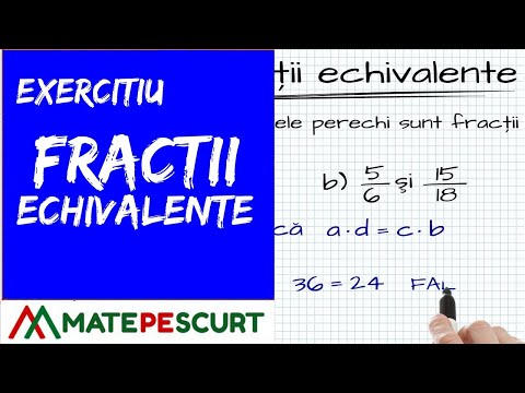 Exercitiu rezolvat - fractii echivalente