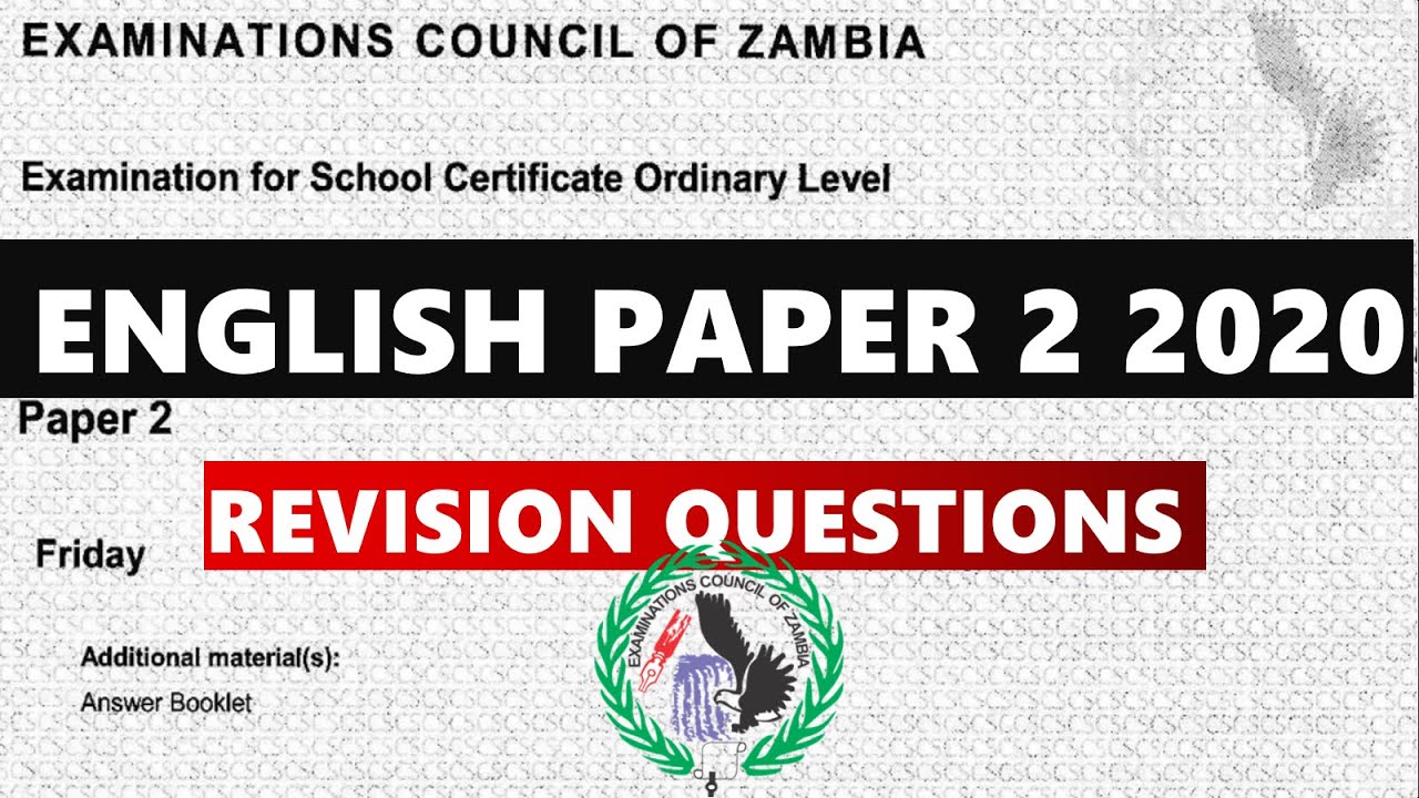 English Paper 2 2020