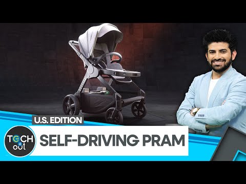 Part of a video titled Smart stroller with self-driving tech | Tech It Out | WION - YouTube