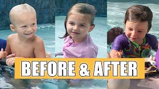 Toddlers make HUGE Progress Learning to Swim (Before & After)