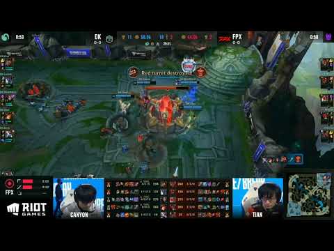 Damwon Showmaker BMing FPX at the end of the match