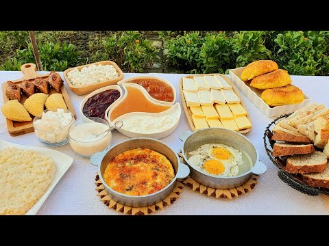 🇦🇿TRADİTİONAL AZERBAİJANİ BREAKFAST | ASMR FOOD