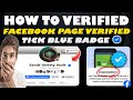 How To Verified Facebook Page With Blue Badge On Facebook 2026 Step By Step Get The Blue Tick