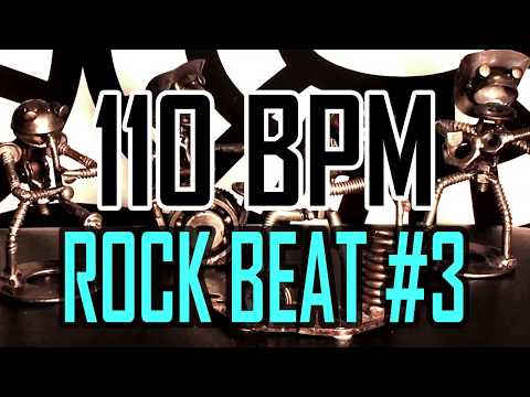 110 BPM - Rock Beat #3 - 4/4 Drum Beat - Drum Track