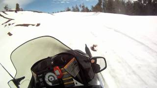 preview picture of video 'Mormon Lake Snowmobile ride Cinder Pits'