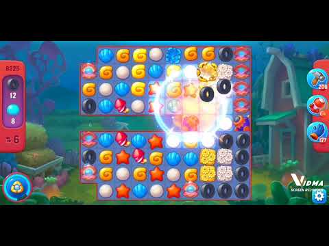 Fishdom. 8225 hard level no boosters and diamonds - 12 moves