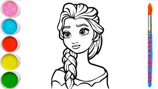 Frozen Princess Coloring Magic ❄️ | Easy Drawing for Kids 🎨✨