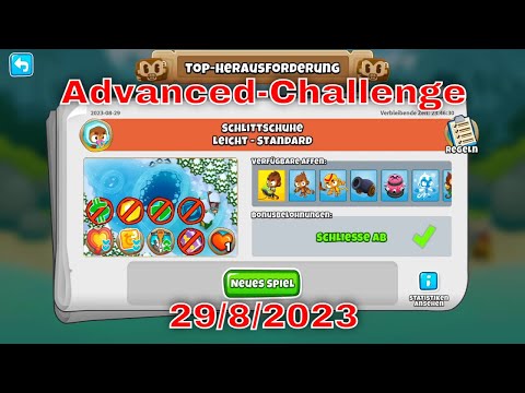 BTD 6 Top Herausforderung 29.08.2023 | bloonstd6 - Advanced Challenge  - Modapo's Challenge