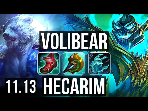 VOLIBEAR vs HECARIM (JUNGLE) | Rank 4 Voli, 4/1/10 | EUW Challenger | v11.13
