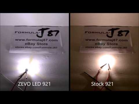 Osram Sylvania LED ZEVO 921 T15 T16 White 6000K 2.5W Review Test vs Incandescent Stock 16W
