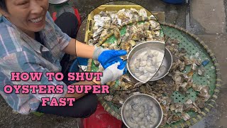 HOW TO SHUT OYSTERS SUPER FAST, 100KG OF OYSTERS EVERY DAY, CAN YOU BELIEVE IT? | Tvdaily