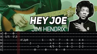 Jimi Hendrix - Hey Joe (Guitar lesson with TAB) - FULL SONG