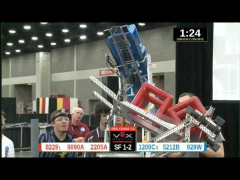 2015 VRC Math SF1-2 - 8229 9090A 2205A vs 1200C 5212B 929W - 90 to 68 - VEX Worlds 2015 - Math Divi