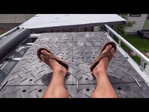 SPRINTER VAN ROOFTOP DECK: DIY Platform For $25 Or Less Made From Plastic Pallets Video