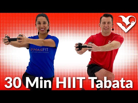 Full Body HIIT Tabata Workout 30 Minutes - Tabata HIIT Workout with Weights at Home