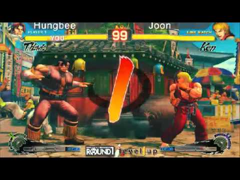 SSF4 AE: Hungbee (Hawk) vs Joon (Ken) - levelup (Round One Arcade)