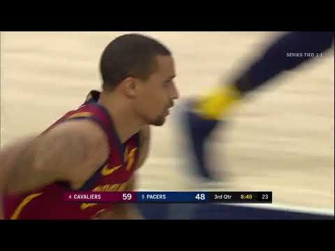 NBA, playoff 2018, Cavaliers vs. Pacers, Round 1, Game 3, Move 27, George Hill, dunk