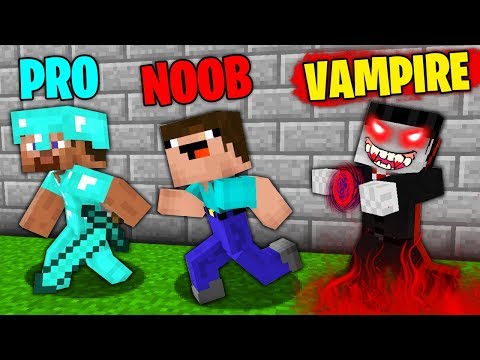 Minecraft Battle : NOOB vs PRO : HOW TO ESCAPE FROM SCARY VAMPIRE Challenge in Minecraft Animation
