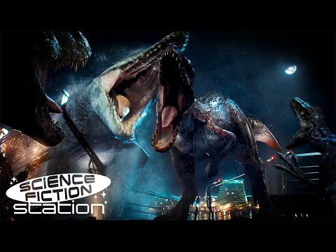 Mosasaurus Eats The Indominus Rex (Final Fight) | Jurassic World (2015) | Science Fiction Station