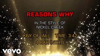 Nickel Creek - Reasons Why (Karaoke)