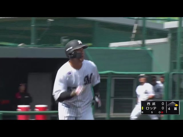 【ファーム】マリーンズ・香月一が初球を狙って先制2ランHR‼ 2019/5/22 M-L(ファーム)