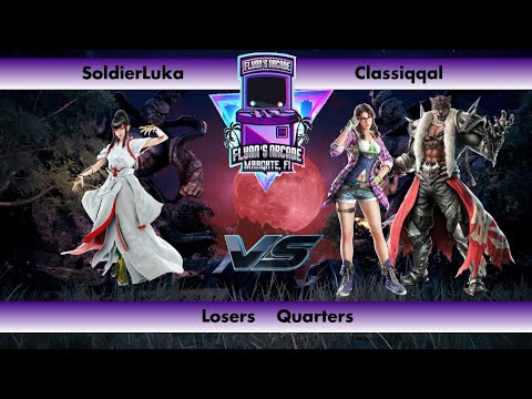 Flynn's Arcade 082 Losers Quarters - SoldierLuka (Kazumi) Vs Classiqqal (Julia Armor King) Tekken 7