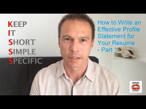 YouTube video about Unveiling What Should Go in a Resume Profile