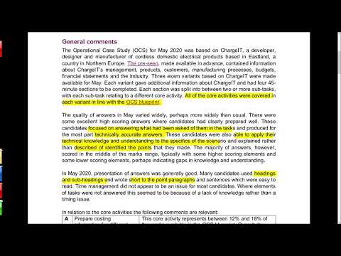 CIMA OCS May 2020 Interim Report - ESSENTIAL Watching for August Candidates!