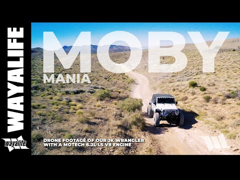 Jeep Wrangler with a 6.2L V8 LS Off Road in the Desert Drone Video by MoTech : MOBY MANIA