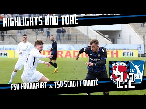 Highlights & Tore | FSV Frankfurt 2:2 TSV Schott Mainz | 26.Spieltag RL-Südwest 2021/2022
