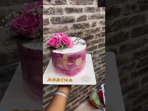 happy birthday robina cake #cakeshorts #cakes #viral #viralvideo #cakedecorating #cakesandbakes