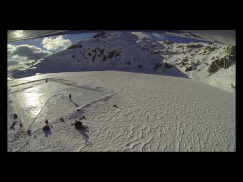 #anythingforhockey mountain top rink construction.