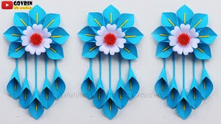 Paper Flower Wall Hanging - Kerajinan Tangan Membuat Hiasan Dinding Cantik dari Kertas Origami