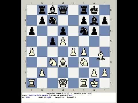 Vaganian, Rafael A gegen Hausner, Ivan | Schachweltmeisterschaft U20 Finale A 1971, Athen, Griech...