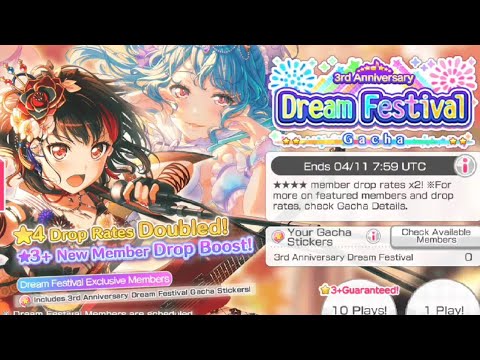 3rd Anniversary Dream Festival Gacha (10x pull) | Bang Dream